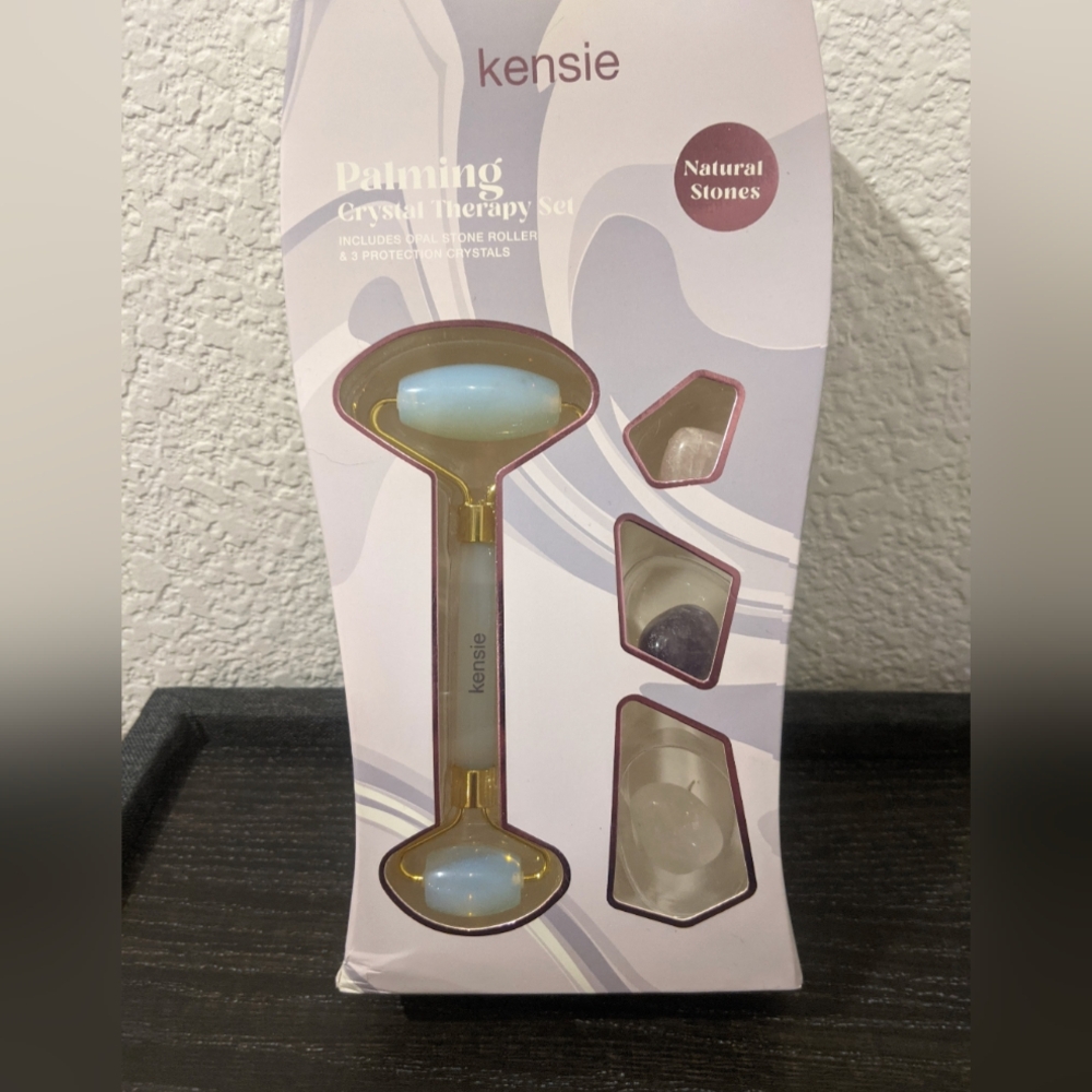 Opal Face Roller Calming Crystal Therapy Set